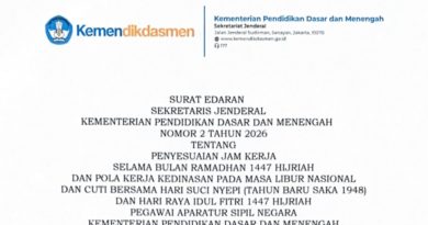 Surat Edaran Sekretaris Jendral Kemendikdasmen Nomor 2 Tahun 2026